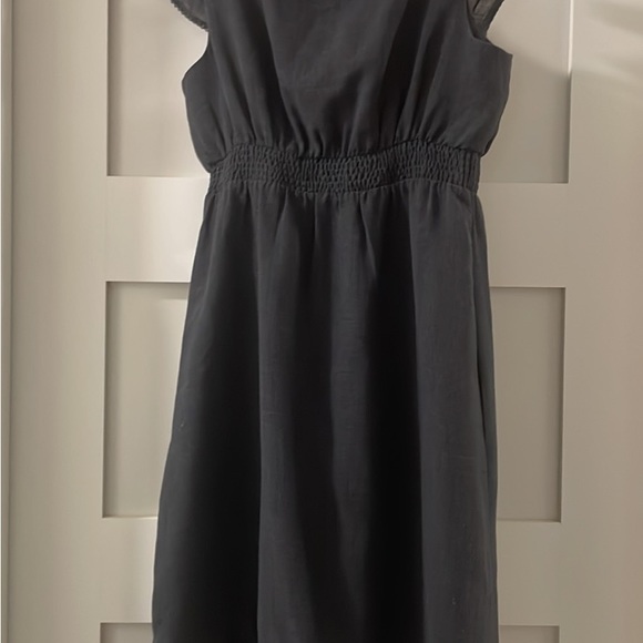 Maeve Charmed Charcoal Ruffle Dress from Anthropologie - Picture 4 of 5